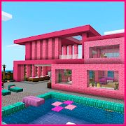 Скачать взломанную Розовый дом с мебелью . Майнкрафт карты и моды. (Много денег) версия 1.0.1 apk на Андроид