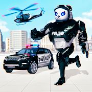 Скачать взломанную Police Panda Robot Car Transform: Robot Car Games (Открыты уровни) версия 1.6 apk на Андроид