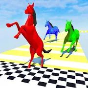 Скачать взломанную лошадь бегать весело гонка 3D Единорог игры (Открыты уровни) версия 2.9 apk на Андроид
