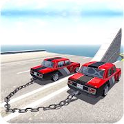 Chained Cars Against Ramp 3D