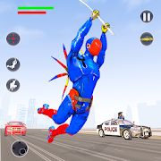 Скачать взломанную Летающий робот веревочного героя (Открыты уровни) версия 3.2 apk на Андроид