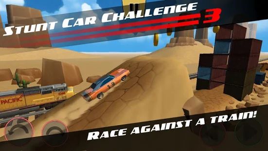 Скачать взломанную Stunt Car Challenge 3 (Много денег) версия 3.21 apk на Андроид