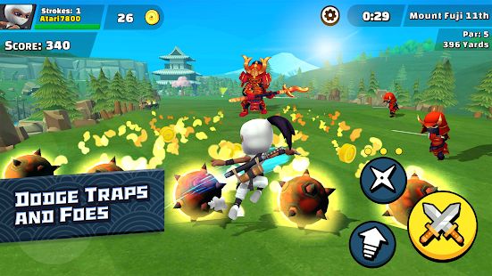 Скачать взломанную Ninja Golf ™ (Много денег) версия 1.1.8 apk на Андроид