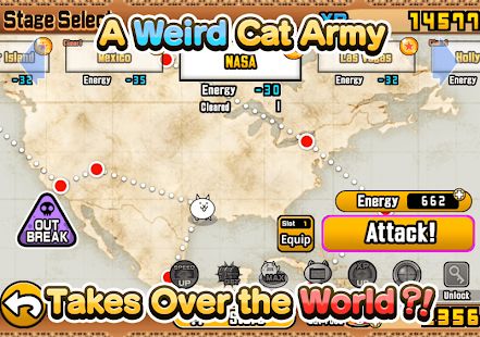 Скачать взломанную The Battle Cats (Открыты уровни) версия 9.4.0 apk на Андроид