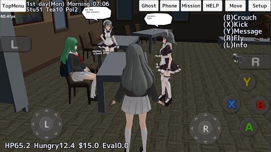 Скачать взломанную School Girls Simulator (Много денег) версия 1.0 apk на Андроид