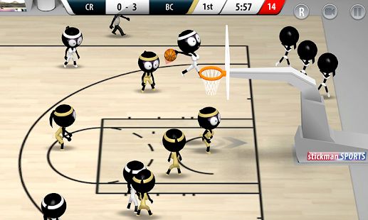 Скачать взломанную Stickman Basketball 2017 (Много денег) версия 1.1.4 apk на Андроид