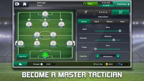 Скачать взломанную Soccer Manager 2019 - Top Football Management Game (Много денег) версия 1.3.0 apk на Андроид