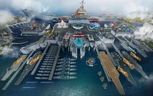 Скачать взломанную Battle Warship:Naval Empire (Открыты уровни) версия 1.4.6.5 apk на Андроид