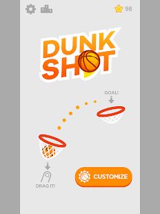 Скачать взломанную Dunk Shot (Много денег) версия 1.4.4 apk на Андроид
