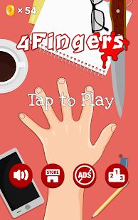 Скачать взломанную 4 Пальца - бесплатно игры с ножом (Много денег) версия 3.5 apk на Андроид