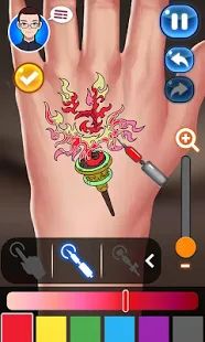 Скачать взломанную Мастер татуировщик (Открыты уровни) версия Зависит от устройства apk на Андроид
