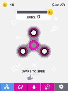 Скачать взломанную Fidget Spinner (Бесконечные монеты) версия 1.3.3 apk на Андроид