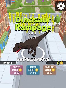 Скачать взломанную Dinosaur Rampage (Открыты уровни) версия 4.2.1 apk на Андроид