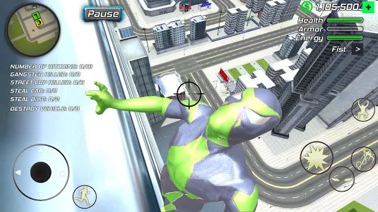 Скачать взломанную Rope Frog Ninja Hero - Strange Gangster Vegas (Бесконечные монеты) версия 1.3.3 apk на Андроид