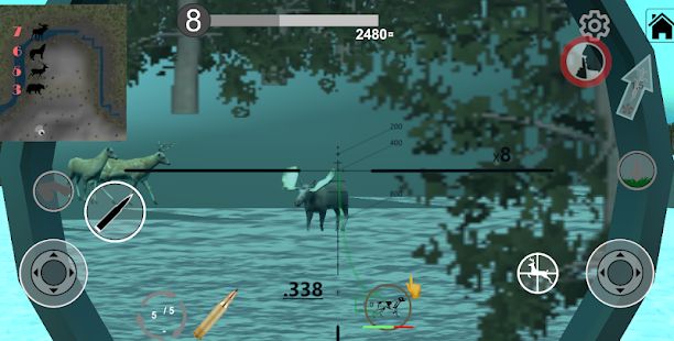 Скачать взломанную Симулятор охоты - игра. (Много денег) версия 5.05 apk на Андроид
