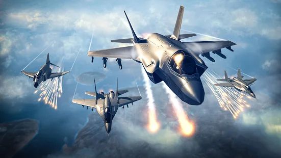 Скачать взломанную Sky Combat: онлайн ПВП бои на самолётах 5х5 (Много денег) версия 2.0 apk на Андроид