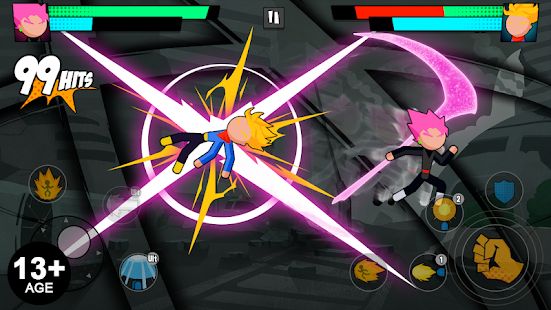 Скачать взломанную Super Dragon Stickman Battle - Warriors Fight (Много денег) версия 0.5.3 apk на Андроид