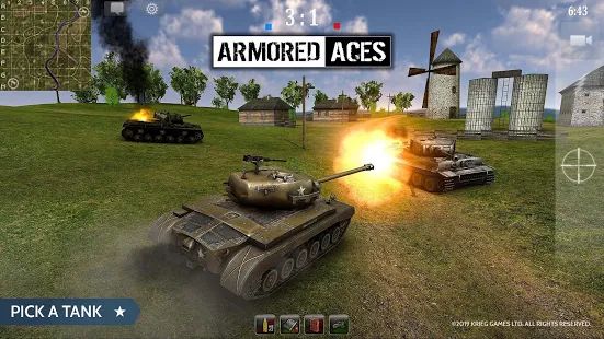 Скачать взломанную Armored Aces - Танки в мировой войне (Открыты уровни) версия 3.1.0 apk на Андроид