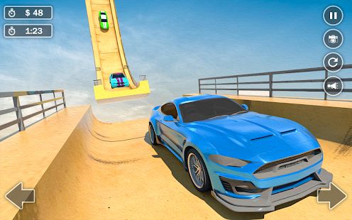 Скачать взломанную Мега рампа Автосимулятор - Невозможное 3D (Открыты уровни) версия 3.0 apk на Андроид