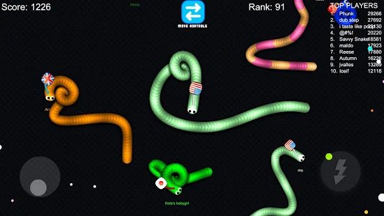 Скачать взломанную Slink.io - Игры со змеями (Бесконечные монеты) версия Зависит от устройства apk на Андроид