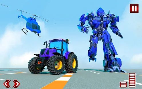 Скачать взломанную Tractor Robot Transform Car War : Moto Robot Games (Открыты уровни) версия Зависит от устройства apk на Андроид