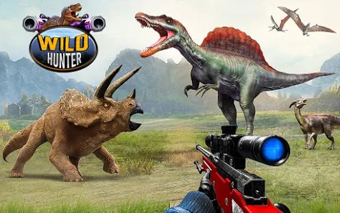Скачать взломанную Wild Animal Hunt 2020: Dino Hunting Games (Бесконечные монеты) версия Зависит от устройства apk на Андроид