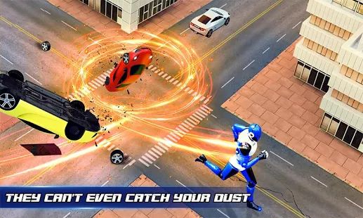 Скачать взломанную большой полицейский робот герой скорости игры (Много денег) версия 15.0.0 apk на Андроид