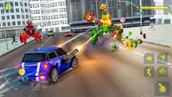 Скачать взломанную Cat Robot Car Game - Car Robot War (Открыты уровни) версия 1.1 apk на Андроид