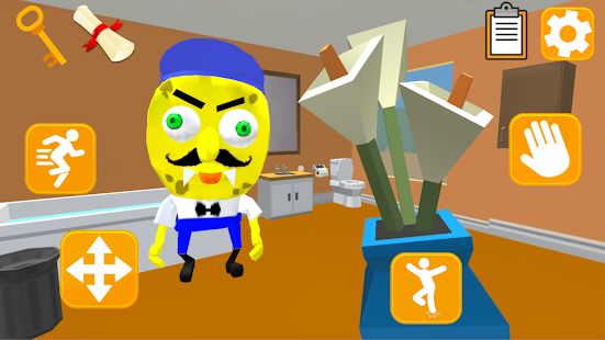 Скачать взломанную Sponge Neighbor Escape 3D (Открыты уровни) версия 1.3 apk на Андроид