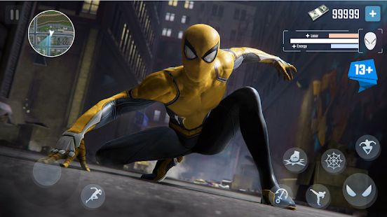 Скачать взломанную Spider Rope Hero - Gangster New York City (Открыты уровни) версия 1.0.15 apk на Андроид