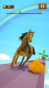 Скачать взломанную лошадь бегать весело гонка 3D Единорог игры (Открыты уровни) версия 2.9 apk на Андроид