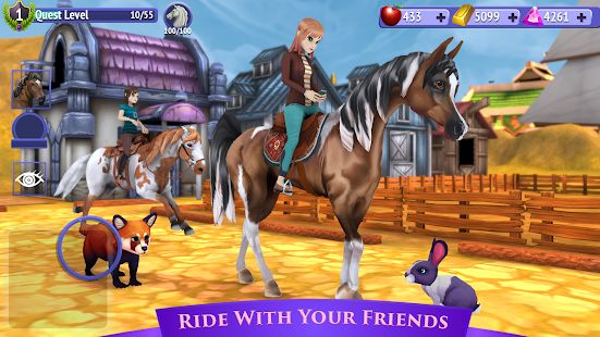 Скачать взломанную Horse Riding Tales - Путешествуйте с друзьями (Открыты уровни) версия 821 apk на Андроид