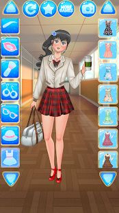 Скачать взломанную Кавайные старшеклассницы: Аниме одевалка и макияж (Бесконечные монеты) версия 1.0.6 apk на Андроид
