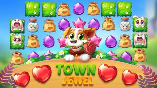 Скачать взломанную Jewel Town - 3 наиболее подходящих уровня (Открыты уровни) версия 1.6.4 apk на Андроид