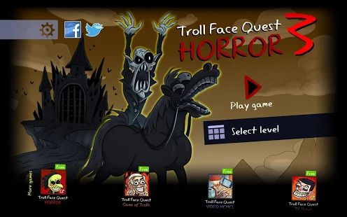 Скачать взломанную Troll Face Quest: Horror 3 (Открыты уровни) версия Зависит от устройства apk на Андроид