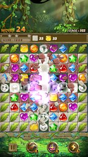 Скачать взломанную Jewels Jungle : Match 3 Puzzle (Много денег) версия 1.8.5 apk на Андроид