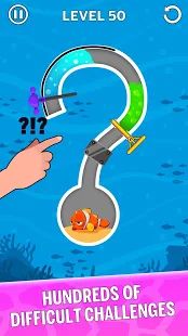 Скачать взломанную Water Puzzle - Fish Rescue & Pull The Pin (Бесконечные монеты) версия 1.0.20 apk на Андроид