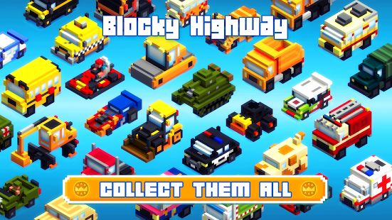 Скачать взломанную Blocky Highway: Traffic Racing (Открыты уровни) версия 1.2.2 apk на Андроид