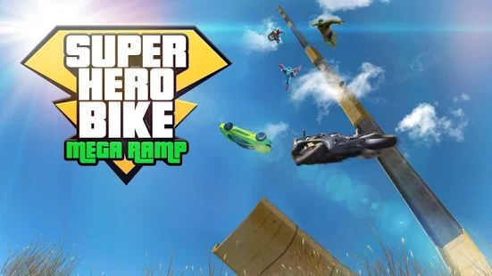 Скачать взломанную Супер Герой Мега Скат - Мото Вождение И Гонка (Открыты уровни) версия 4.3 apk на Андроид
