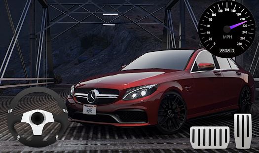 Скачать взломанную Parking Mercedes C63 AMG City Drive (Много денег) версия 5.1 apk на Андроид