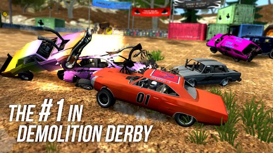 Скачать взломанную Demolition Derby Multiplayer (Много денег) версия 1.3.5 apk на Андроид