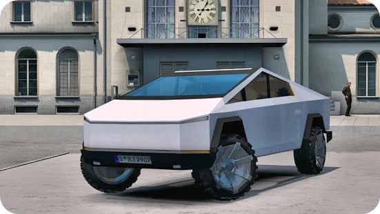 Скачать взломанную CyberTruck Electric Car Driving Simulator 2020 (Много денег) версия 1.0.3 apk на Андроид