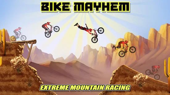 Скачать взломанную Bike Mayhem Mountain Racing (Бесконечные монеты) версия 1.5 apk на Андроид