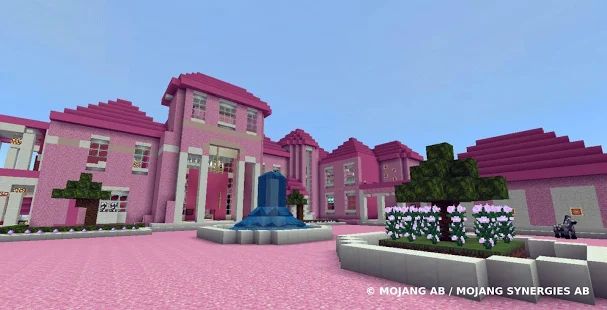 Скачать взломанную Розовый дом с мебелью . Майнкрафт карты и моды. (Много денег) версия 1.0.1 apk на Андроид
