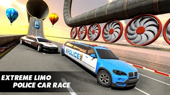 Скачать взломанную Police Limo Car Stunts GT Racing: Ramp Car Stunt (Бесконечные монеты) версия 2.3 apk на Андроид