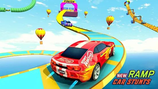 Скачать взломанную Furious Car Stunts Mega Ramp Car Games (Бесконечные монеты) версия 4.0 apk на Андроид