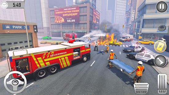 Скачать взломанную пожарная машина : пожарные пожарные машины (Бесконечные монеты) версия 1.0 apk на Андроид