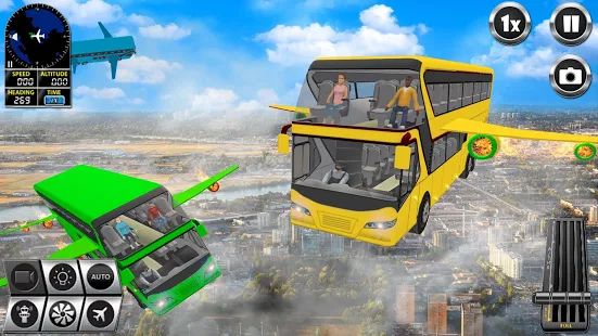 Скачать взломанную летающий автобус вождение имитатор 2019 свободно (Открыты уровни) версия 2.8 apk на Андроид
