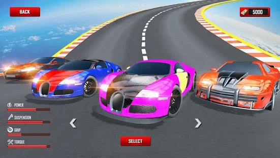 Скачать взломанную Mega Ramp Car Stunts Racing: Невозможные трассы 3D (Много денег) версия 2.2.5 apk на Андроид