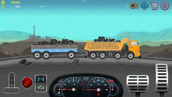Скачать взломанную Дальнобойщики 2D грузовик симулятор (Много денег) версия 3.2.18 apk на Андроид
